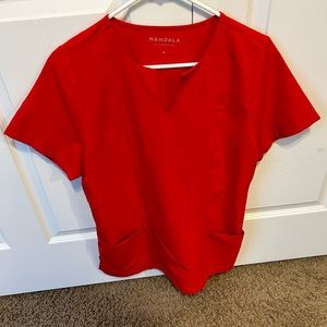 Mandala red Womens scrub set size medium